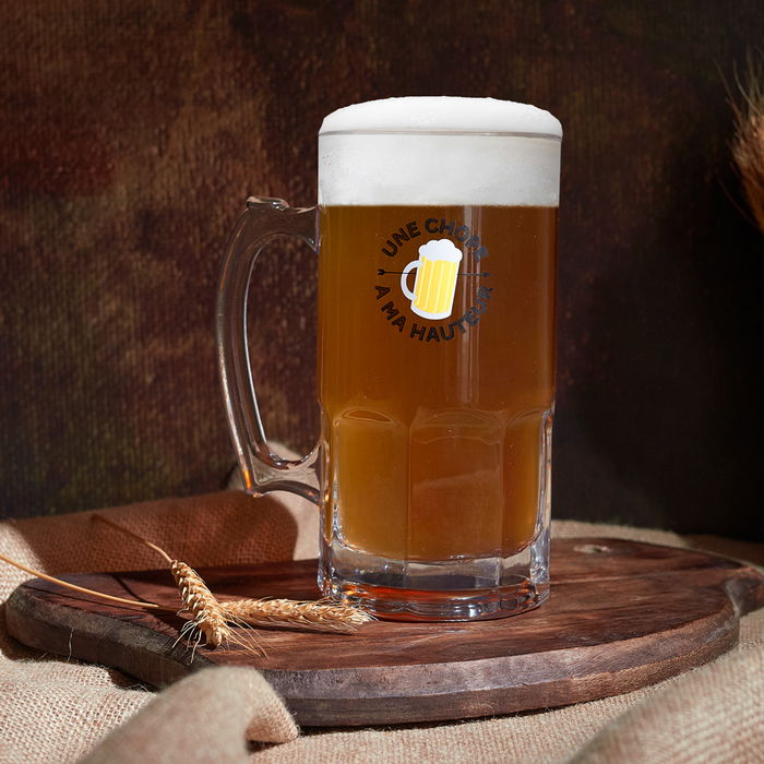 The Concept Factory Jarra de Cerveza XXL 1L Vidrio/Cristal Colección Pour Lui