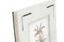 DKD Home Decor Marco de Fotos de Mármol y Latón 10x15 Natural Blanco y Dorado