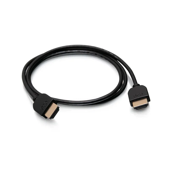C2G Cable HDMI Macho-Macho 2ft (0.6m) 4K 60Hz Ultra Flexible Alta Velocidad 18Gbps, 3D, Ethernet, Conectores Oro, Doble Blindado, Negro