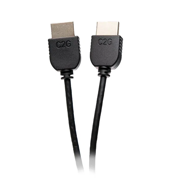 C2G Cable HDMI Macho-Macho 2ft (0.6m) 4K 60Hz Ultra Flexible Alta Velocidad 18Gbps, 3D, Ethernet, Conectores Oro, Doble Blindado, Negro