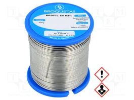 BROQUETAS Sn63Pb37 Estaño Plúmbico 1mm 500g
