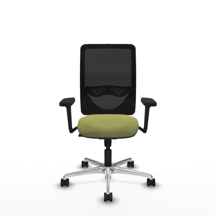 PIQUERAS Y CRESPO Silla de oficina Zulema con mecanismo Sincro, Verde oliva y Negro