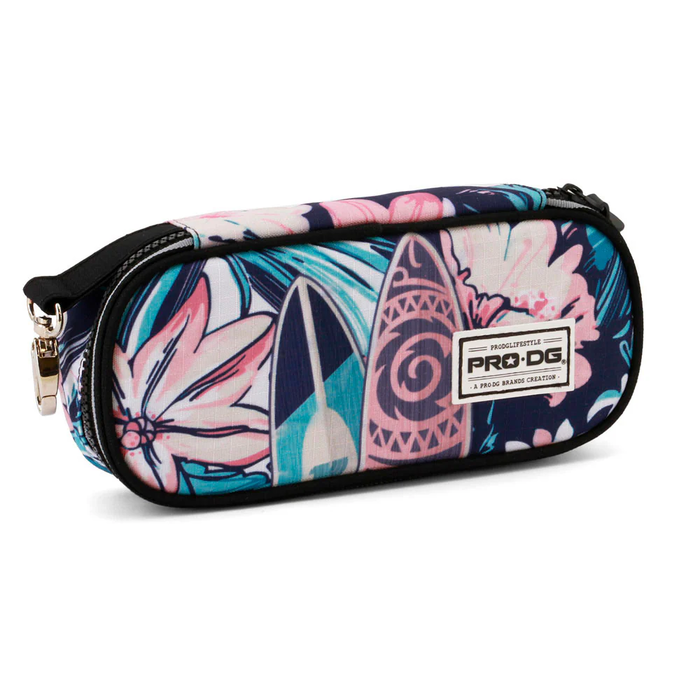 PRO-DG Estuche Portatodo Pencil Samoa Rosa con Organizador, Compartimento Principal y Bolsillo Interior, Poliéster, 10x21x5 cm