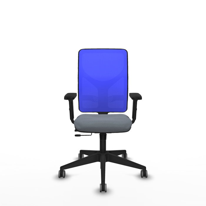PIQUERAS Y CRESPO Silla de oficina Motilla con mecanismo Sincro/Traslack Gris y Azul