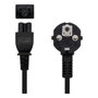 Nanocable Cable de Alimentación Trébol CEE7 Acodado a C5, 2 m, Negro
