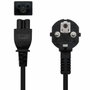 Nanocable Cable de Alimentación Trébol CEE7 Acodado a C5, 2 m, Negro