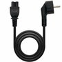 Nanocable Cable de Alimentación Trébol CEE7 Acodado a C5, 2 m, Negro