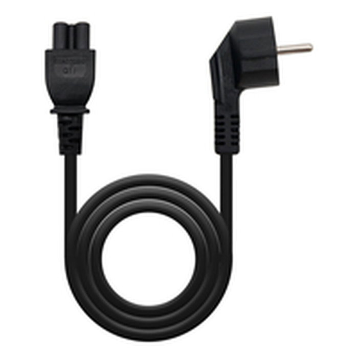 Nanocable Cable de Alimentación Trébol CEE7 Acodado a C5, 2 m, Negro