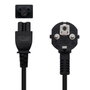 Nanocable Cable de Alimentación Trébol CEE7 Acodado a C5, 2 m, Negro