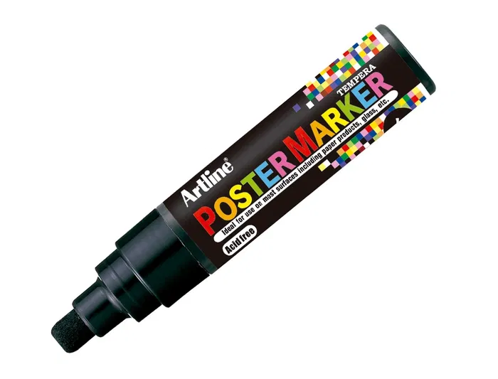 Artline EPP-6 Rotulador Poster Marker Punta Redonda 6 mm Color Negro