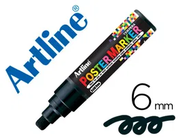 Artline EPP-6 Rotulador Poster Marker Punta Redonda 6 mm Color Negro