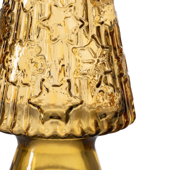 Árbol Navidad Amarillo Vidrio Reciclado 13 X 13 X 34 cm