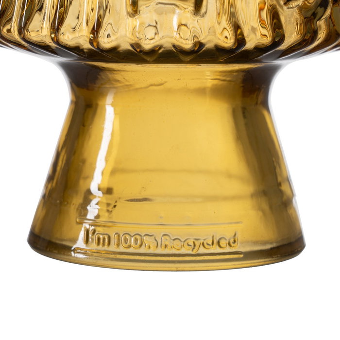 Árbol Navidad Amarillo Vidrio Reciclado 13 X 13 X 34 cm