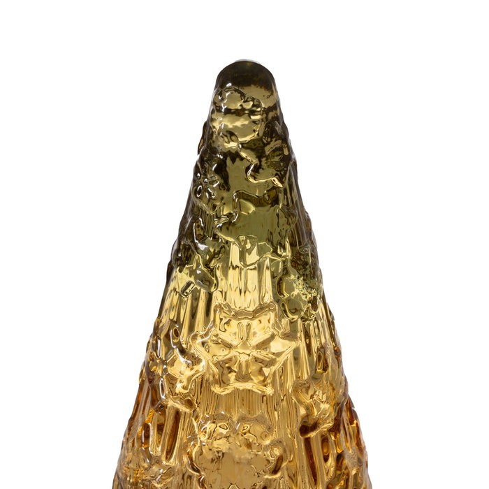 Árbol Navidad Amarillo Vidrio Reciclado 13 X 13 X 34 cm