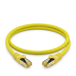 Python Cable de parcheo Cat.7 SF/UTP Nylon 1m RJ45 100 Gigabit Ethernet - Amarillo 8070PY-010Y