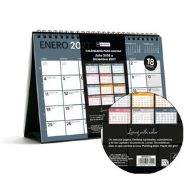 Calendario (2026-27) Miquelrius 18 Meses Sobremesa Mensual Chromat Para Escribir A5 210X148,5