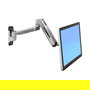 Ergotron LX HD Brazo de Montaje en Pared para Pantalla de 116.8 cm (46"), Soporte Sit-Stand, 13.6 kg, Plata, Giro 360°, Inclinación 80°