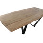 DKD Home Decor Mesa de Comedor de Acacia y Metal 220x100x76