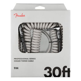Fender Cable de instrumento Deluxe Series rizado white tweed 30 pies