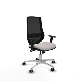 PIQUERAS Y CRESPO Silla de oficina Mardos con mecanismo Sincro, Blanco/Negro