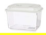 Mascow Pecera Mediana 24x17 cm Blanca Transparente con Asa 3 L (Set de 12)