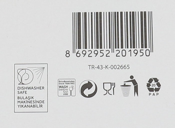 Lav Set de 6 Copas de Champán o Espumoso Misket, Capacidad 235 cc (30,2 cm Largo x 20,3 cm Ancho x 14,4 cm Alto) (4 Cajas)