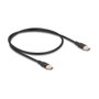 DeLOCK Cable USB 2.0 USB Type-C a USB Type-C PD 3.0 60 W 0,5 m Negro Silicona