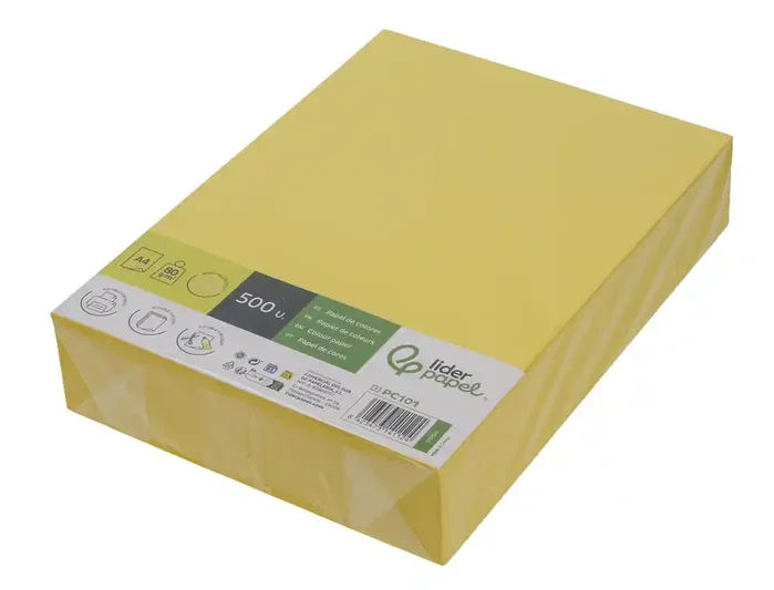 Liderpapel Papel de color Amarillo intenso DIN A4 80 g 500 hojas