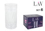 LAV Set 6 Vasos Largos 390Cc Wave (4 Cajas)