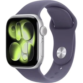 Apple Watch Series 11 GPS 42mm Caja Aluminio Plateada Correa Deportiva Morado Niebla S/M MEU64ZRA