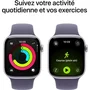 Apple Watch Series 11 GPS 42mm Caja Aluminio Plateada Correa Deportiva Morado Niebla S/M MEU64ZRA