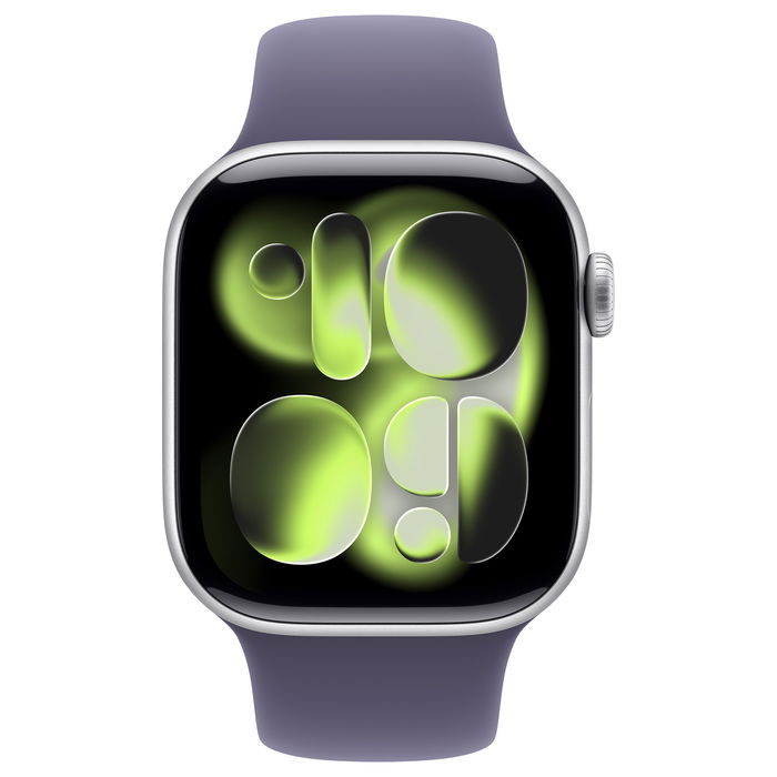 Apple Watch S11 42mm Plata en Aluminio con Correa Deportiva Nebelina Violeta Talla S/M