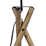 Ixia Lámpara de Mesa Natural Tejido-Madera 25 x 25 x 54 cm