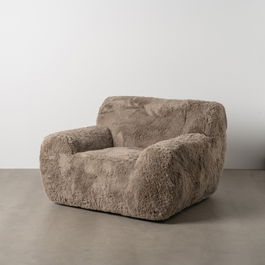 Sillón Taupe Tejido 124 X 107 X 79,50 cm