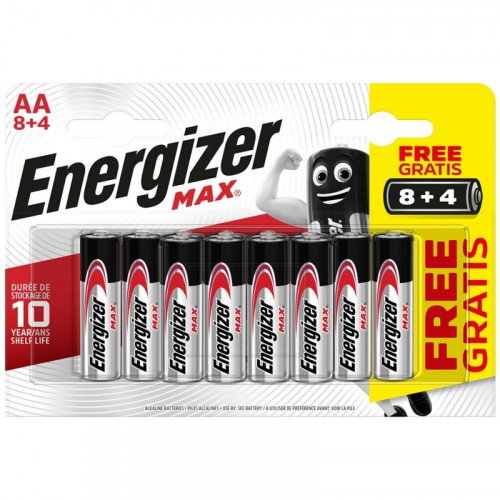 Energizer Pilas MAX Tipo LR6 (AA) Blister 12 Unidades E301531604