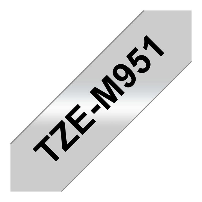 Brother TZe-M951 Cinta Laminada Plata y Negro 24 mm Brother TZe-M951 Cinta Laminada Plata y Negro 24 mm