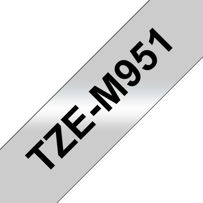 Brother TZe-M951 Cinta Laminada Plata y Negro 24 mm Brother TZe-M951 Cinta Laminada Plata y Negro 24 mm
