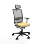 PIQUERAS Y CRESPO Silla de oficina Haches con mecanismo Sincro/Traslack, Crema y Gris