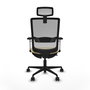 PIQUERAS Y CRESPO Silla de oficina Haches con mecanismo Sincro/Traslack, Crema y Gris