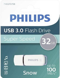 PHILIPS Pendrive USB 3.0 32 GB Snow - Almacenamiento Portátil