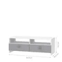 FINLANDEK Mueble TV HELPPO Contemporáneo Tablero de Partículas Gris y Blanco con 2 Solapas y 2 Huecos - 95 cm Ancho