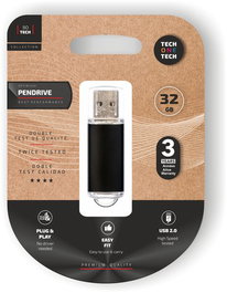 Memoria Usb 32Gb Tech-One-Tech Basic 2.0 Negro (Incluye Canon Lpi De 0.24 )
