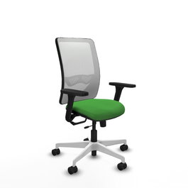 PIQUERAS Y CRESPO Silla de oficina Zulema Verde y Blanco