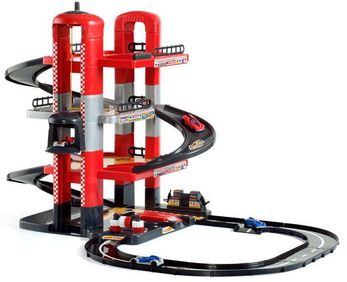 Molto Parking 4 plantas con pistas y 2 coches de metal