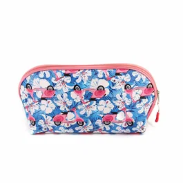 Oh My Pop Neceser Jelly Pink Scooter Azul PVC con Gran Capacidad Interna y Bolsillo para Cosméticos