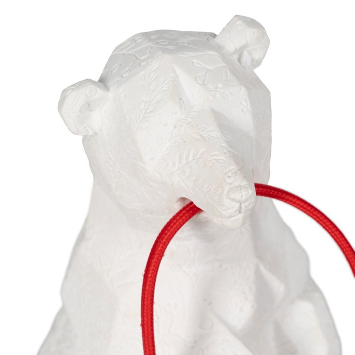 Ixia Lámpara de Mesa Oso Blanco Poliresina