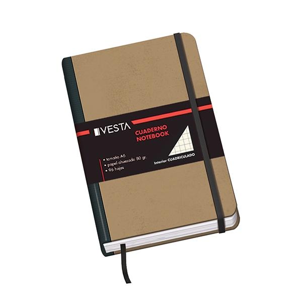 Dohe Cuaderno Vesta Nature A6 con cuadrícula 5mm y cierre elástico Dohe Cuaderno Vesta Nature A6 con cuadrícula 5mm y cierre elástico