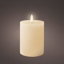 Lumineo Vela de Cera LED Beige Acabado Rústico