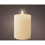 Lumineo Vela de Cera LED Beige con Acabado Rústico