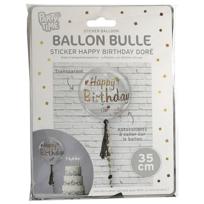 Party Time Globo Happy Birthday Party Time Diámetro 35 cm